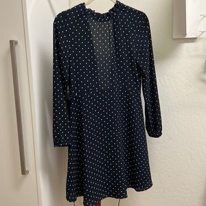 Blue polka dot dress